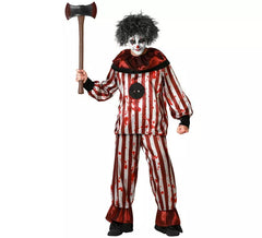 Costume da clown a righe per uomo