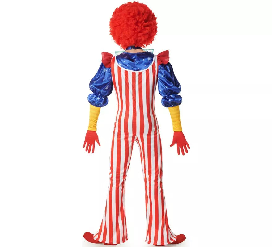 Translation missing: it.Disfraz de Payaso a rayas para hombre