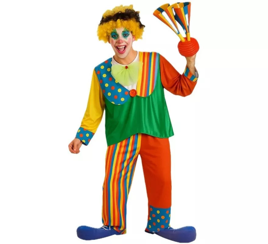Translation missing: it.Disfraz de Payaso a Rayas para hombre