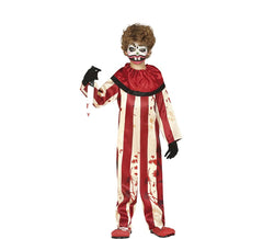 Costume da pagliaccio a righe per bambino