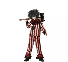 Costume da clown a righe per bambino