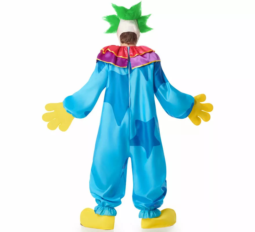 Translation missing: it.Disfraz de Payaso Asesino Aterrador azul para hombre