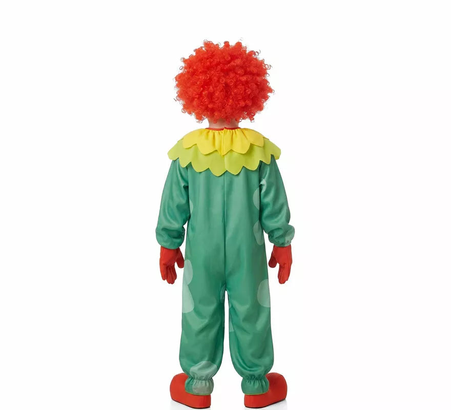 Translation missing: it.Disfraz de Payaso Asesino Aterrador verde para niño