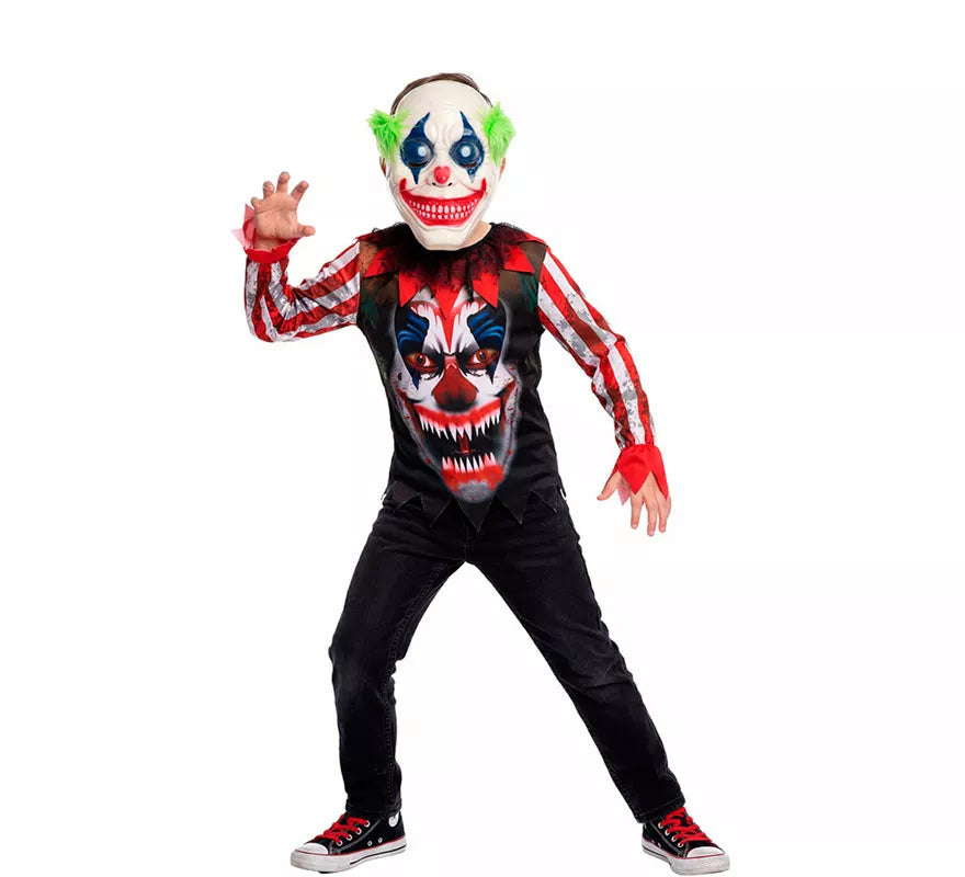 Translation missing: it.Disfraz de Payaso Asesino Sonriente para niño