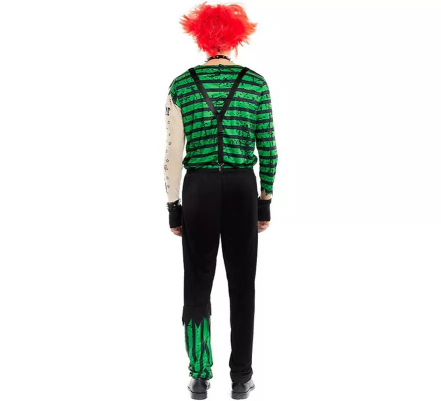 Translation missing: it.Disfraz de Payaso Asesino verde y negro para hombre