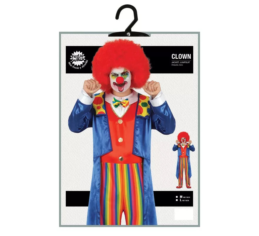 Translation missing: it.Disfraz de Payaso Chaqué Azul para hombre