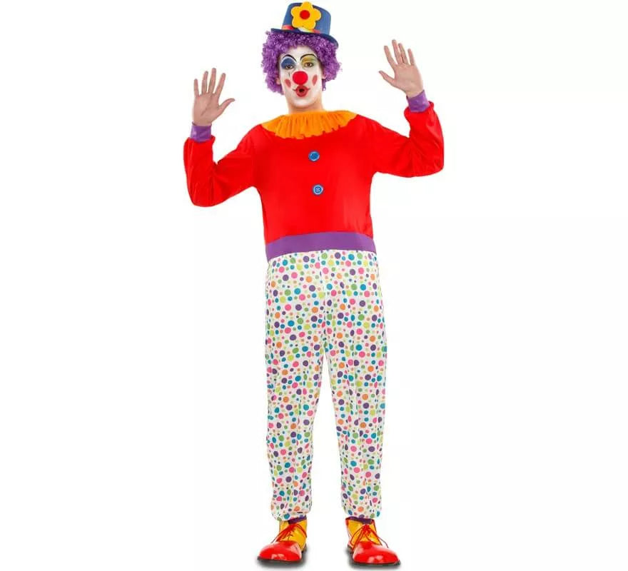 Translation missing: it.Disfraz de Payaso con Lunares para hombre