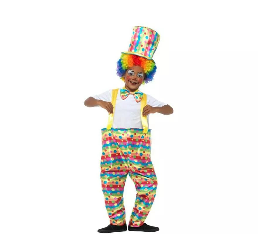 Translation missing: it.Disfraz de Payaso con Topos y Rayas para niño
