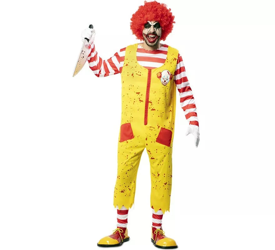 Disfraz de Payaso de Hamburguesa Asesino para hombre