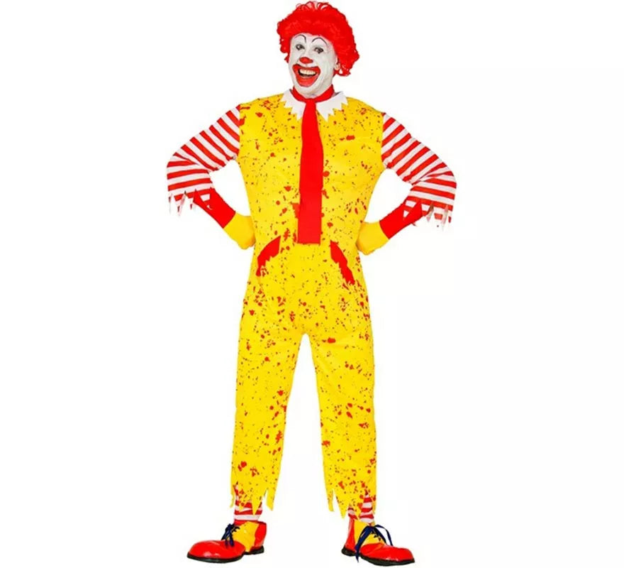 Disfraz de Payaso de Hamburguesa Asesino para hombre