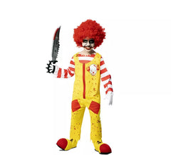 Costume da clown hamburger assassino per bambino