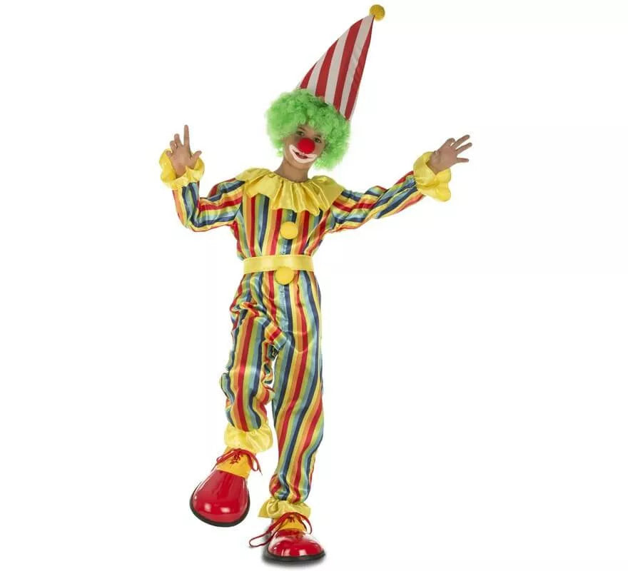 Translation missing: it.Disfraz de Payaso De Rayas para niño