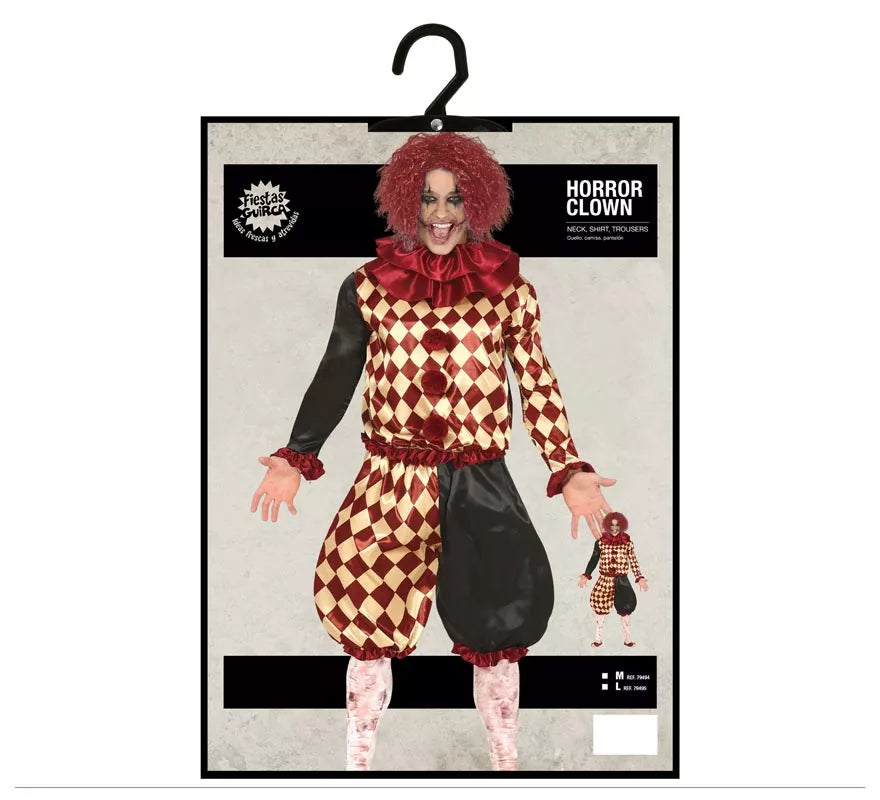 Translation missing: it.Disfraz de Payaso del Horror a Cuadros para hombre