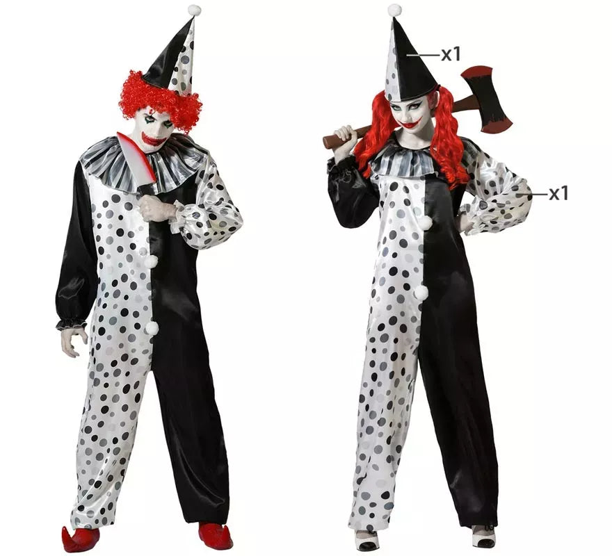 Disfraz de Payaso Gris para adulto