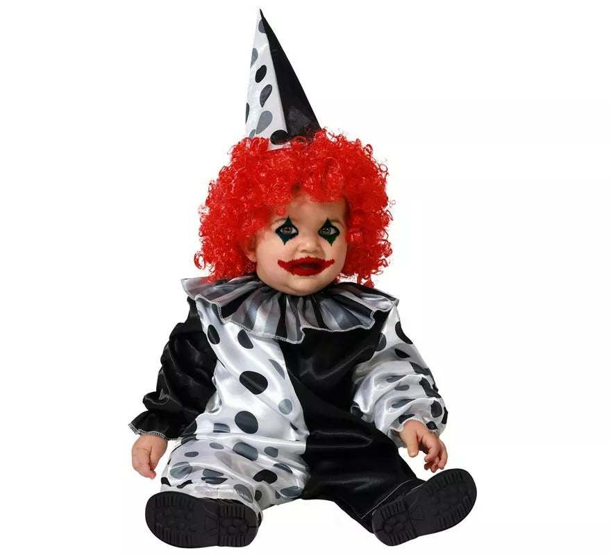 Disfraz de Payaso Gris para niños y bebé