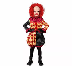 Costume da clown ghoul a scacchi per bambini