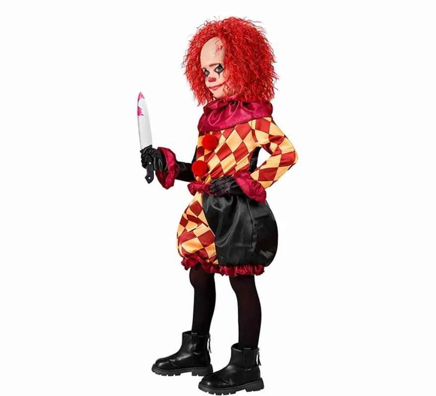 Translation missing: it.Disfraz de Payaso Macabro a Cuadros para niño