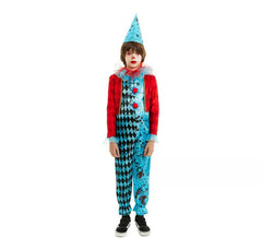 Costume da Clown Maniac blu e rosso per bambino