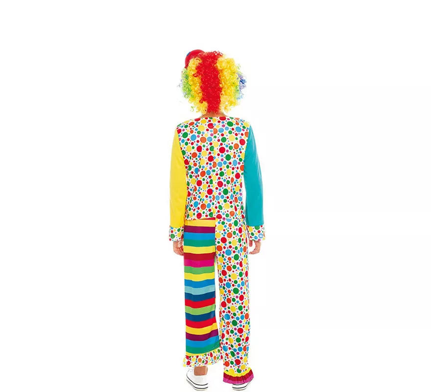 Translation missing: it.Disfraz de Payaso Multicolor con Corbata para niño