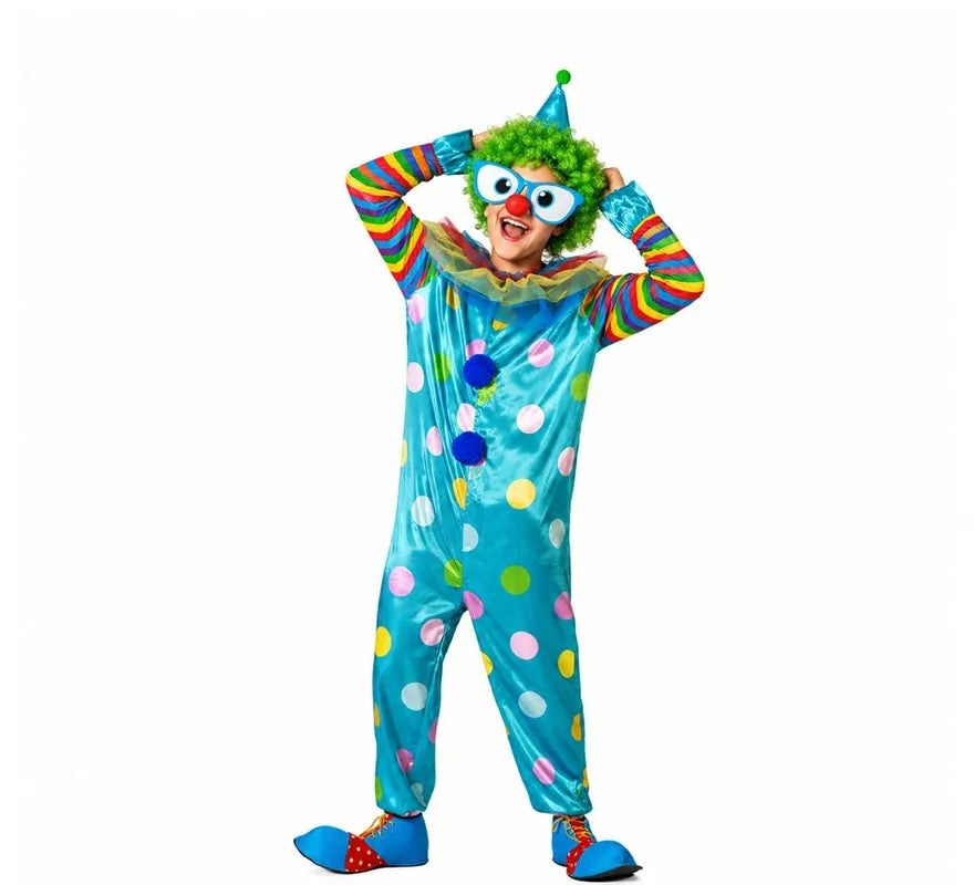 Translation missing: es.Disfraz de Payaso multicolor para hombre