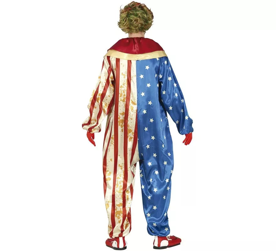Translation missing: it.Disfraz de Payaso Patriota Siniestro para hombre