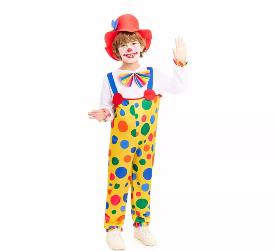 Translation missing: it.Disfraz de Payaso Peto Topos para niños