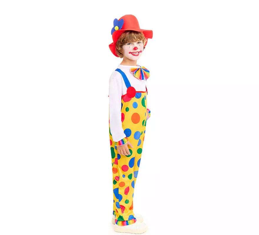Translation missing: it.Disfraz de Payaso Peto Topos para niños