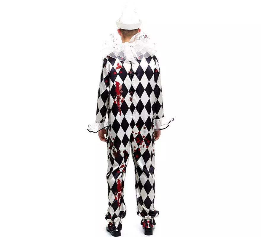 Translation missing: it.Disfraz de Payaso Pierrot Asesino con gorro para hombre