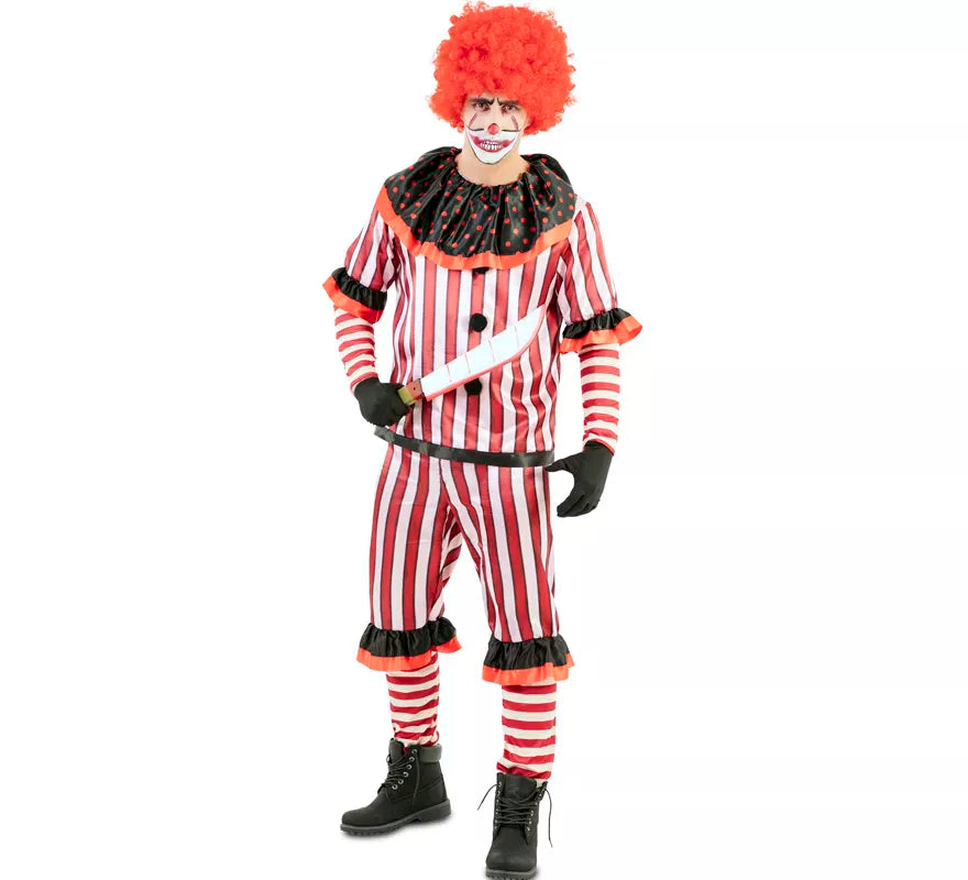 Translation missing: it.Disfraz de Payaso Sangriento Rojo para hombre