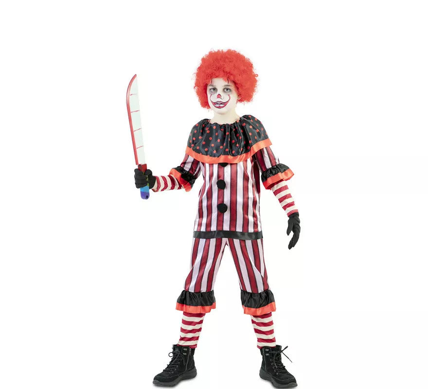 Translation missing: it.Disfraz de Payaso Sangriento Rojo para niño