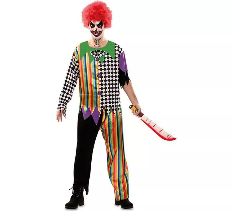 Translation missing: it.Disfraz de Payaso Siniestro Multicolor para hombre