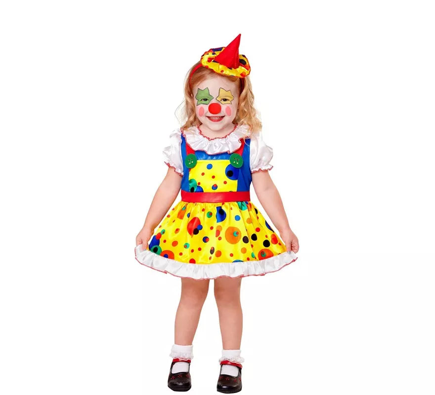 Translation missing: it.Disfraz de Payaso Topitos para niña