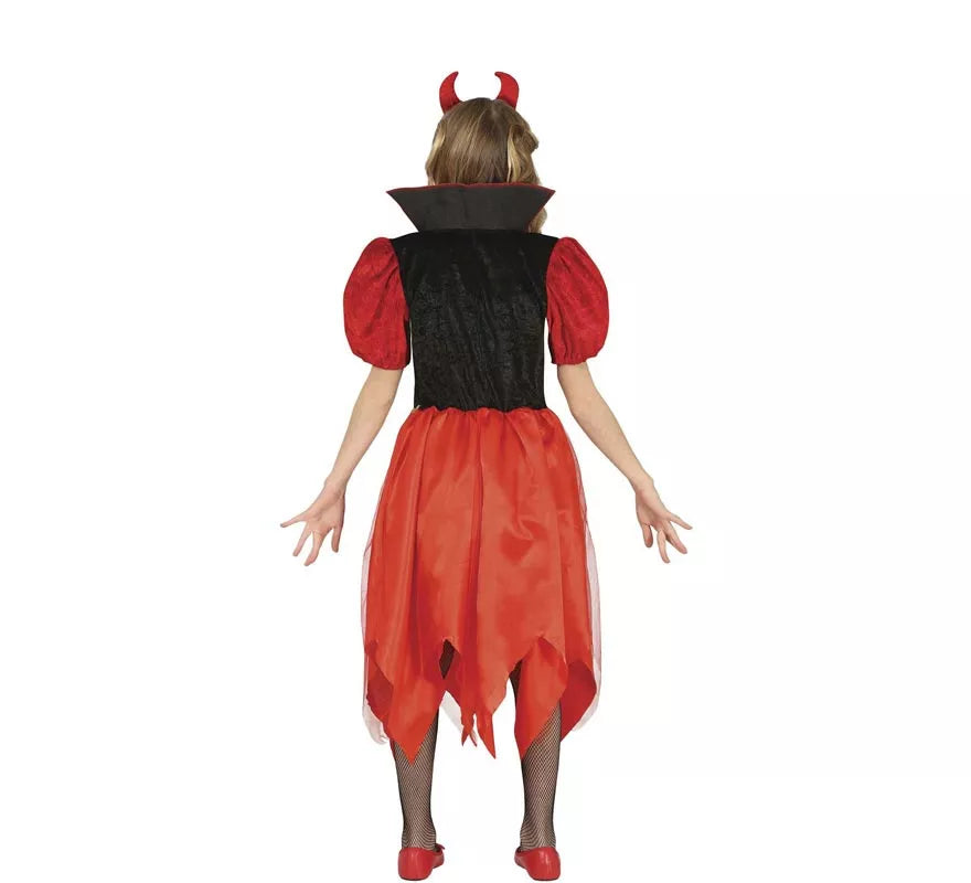 Translation missing: it.Disfraz de Pequeña Diablilla con vestido para niña