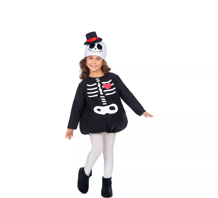 Translation missing: it.Disfraz de Pequeño Esqueleto con corazón para bebé y niños