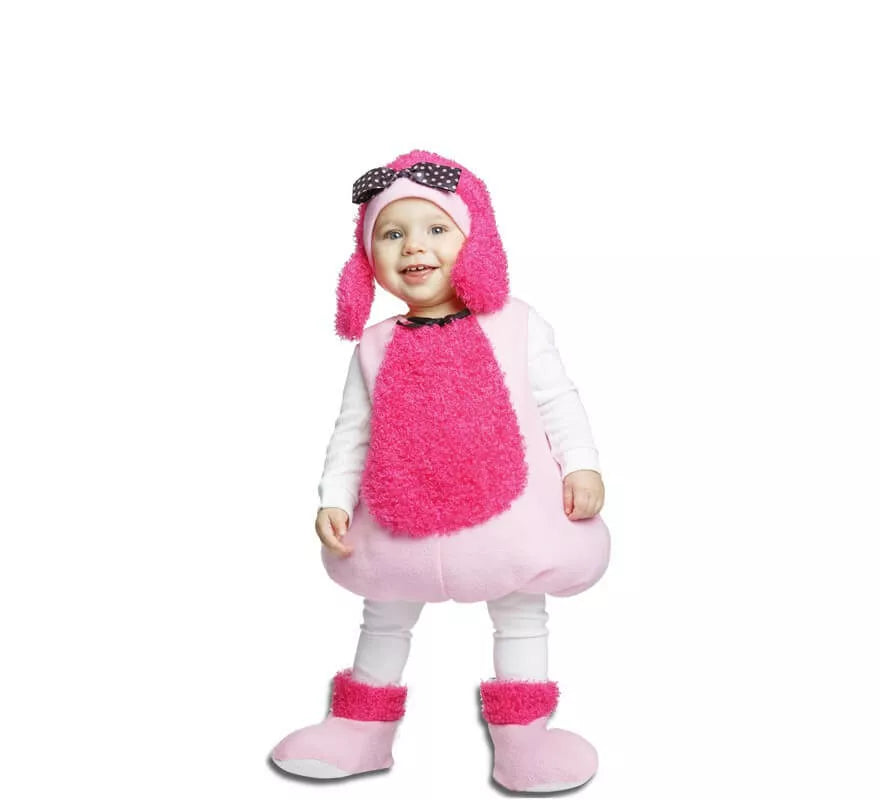 Translation missing: es.Disfraz de Perrito Caniche Rosa para bebé y niña