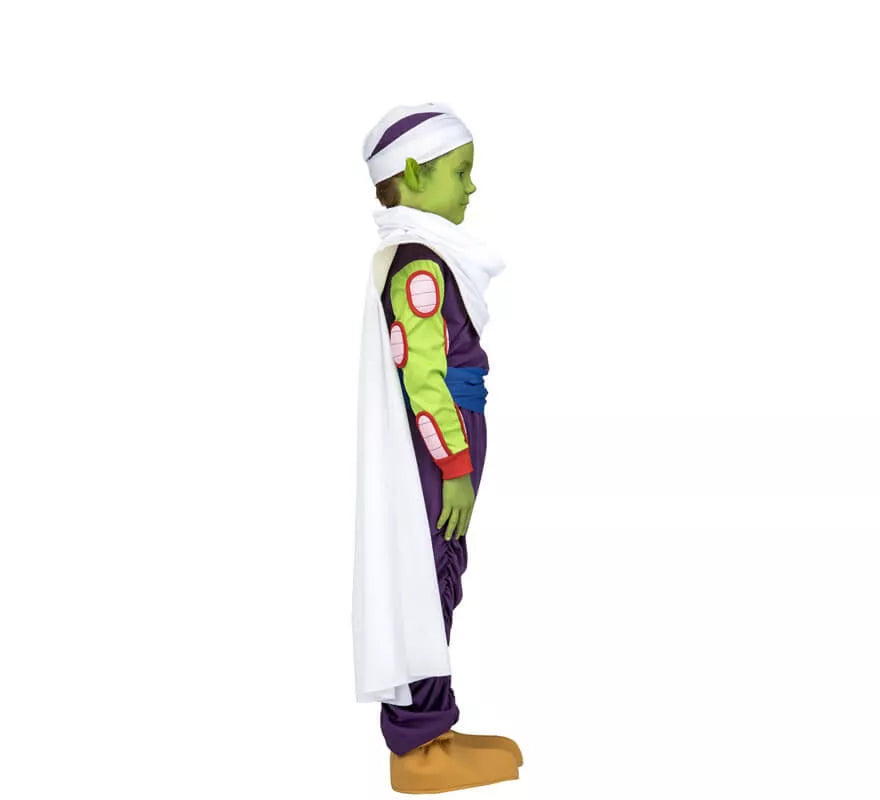 Translation missing: it.Disfraz de Piccolo de Dragon Ball con orejas y maquillaje para niño