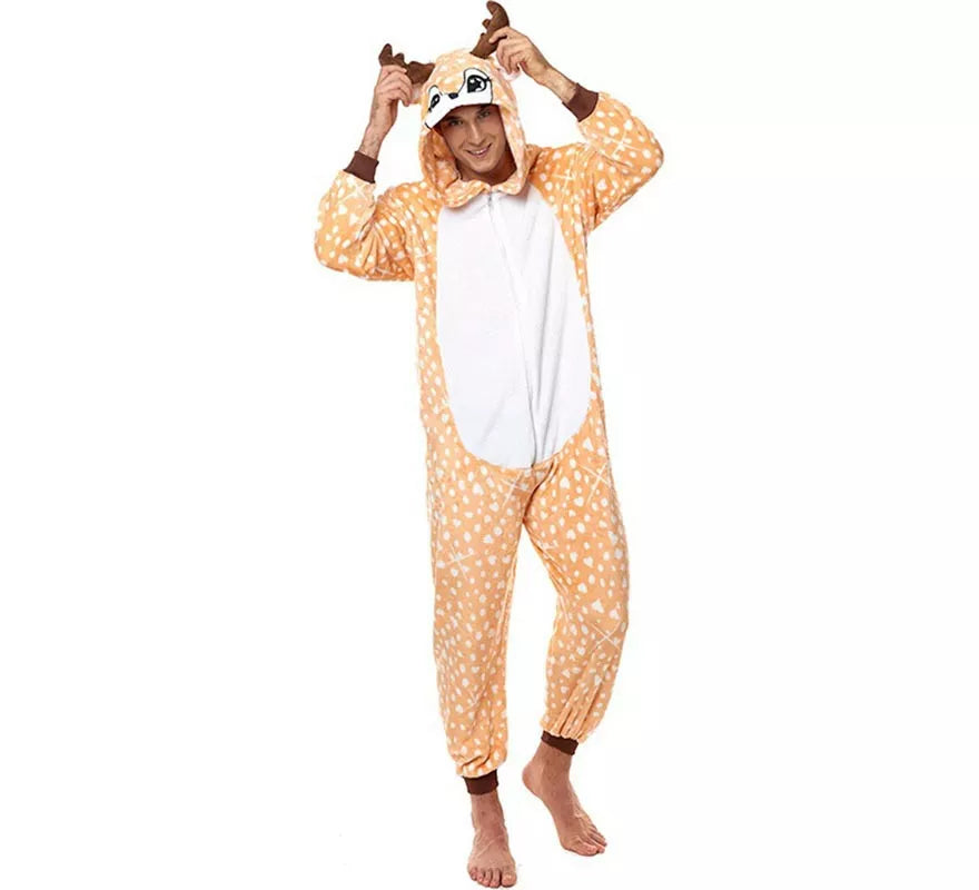 Translation missing: it.Disfraz de Pijama Ciervo con lunares para adultos