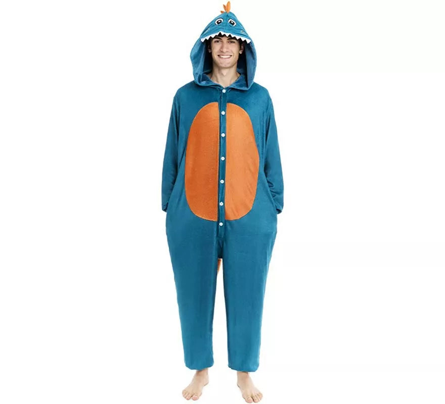 Translation missing: it.Disfraz de Pijama Dinosaurio Estegosaurio para adulto