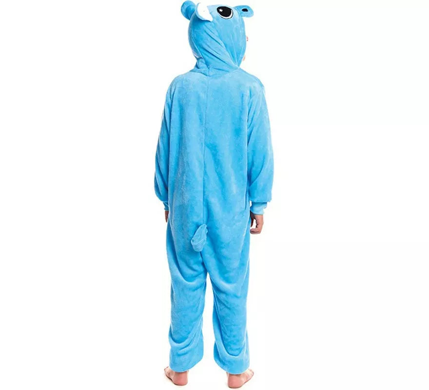 Translation missing: it.Disfraz de Pijama Hipopótamo azul para adultos