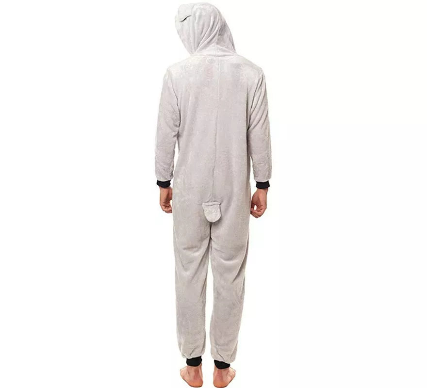 Translation missing: es.Disfraz de Pijama Koala gris para adultos