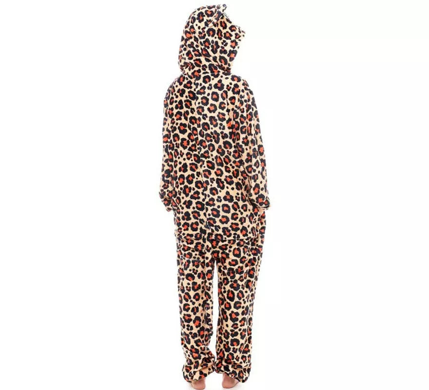 Translation missing: it.Disfraz de Pijama Leopardo marrón para adultos