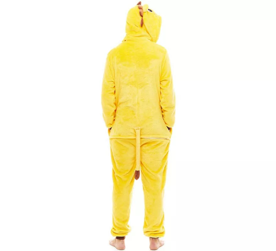 Translation missing: it.Disfraz de Pijama Lorenzo León amarillo para adultos