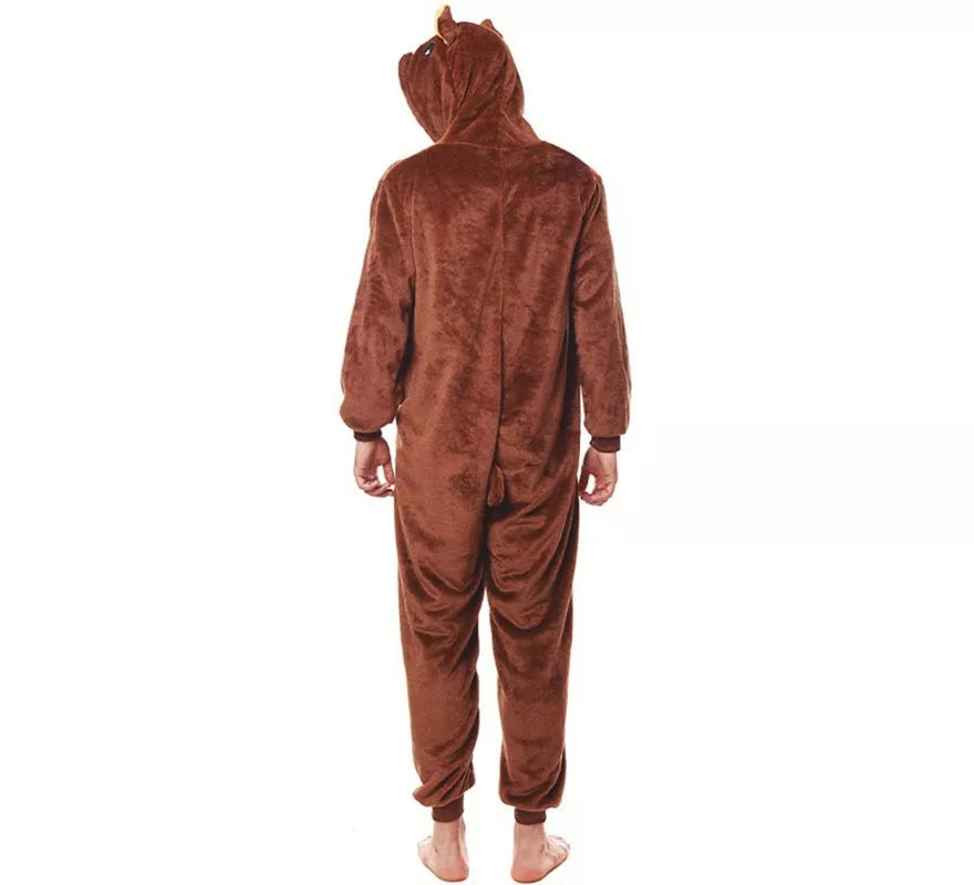 Translation missing: it.Disfraz de Pijama Oso marrón oscuro para adultos
