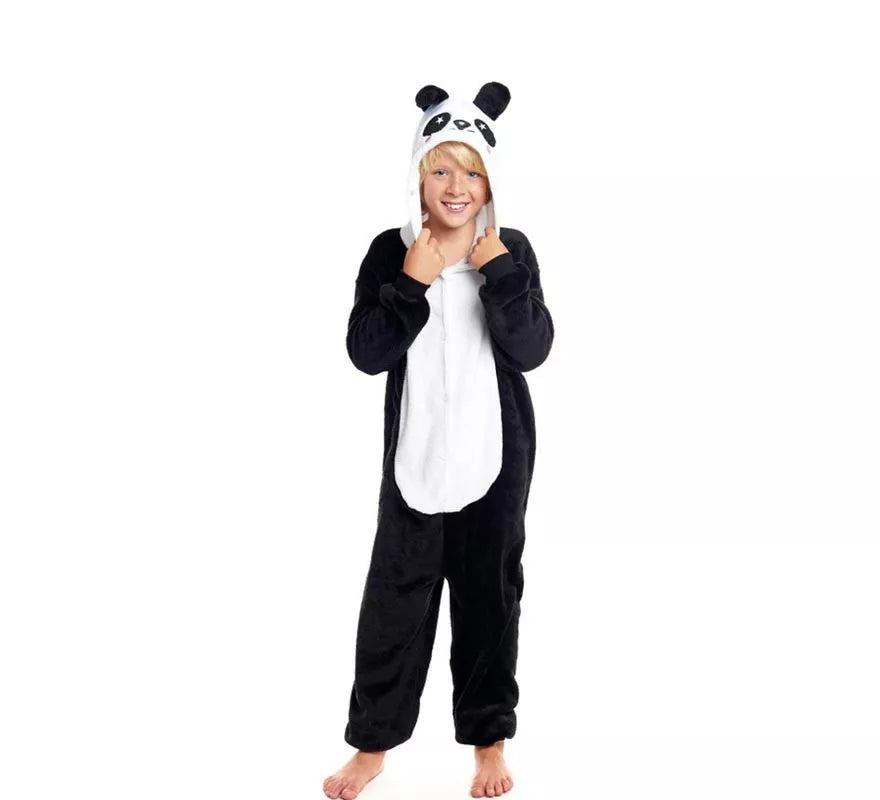 Translation missing: it.Disfraz de Pijama Oso Panda con capucha para niño