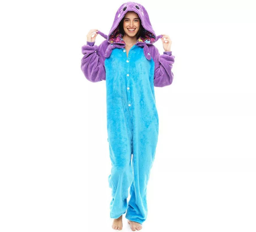 Translation missing: it.Disfraz de Pijama Pepa Pulpa azul para adultos