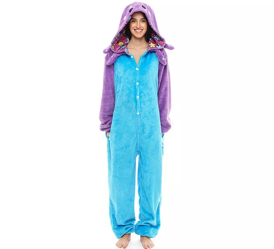 Translation missing: it.Disfraz de Pijama Pepa Pulpa azul para adultos