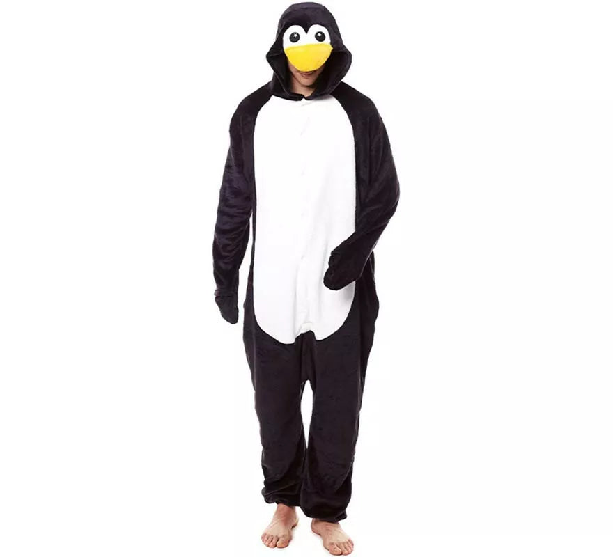 Translation missing: it.Disfraz de Pijama Pingüino pico amarillo para adultos
