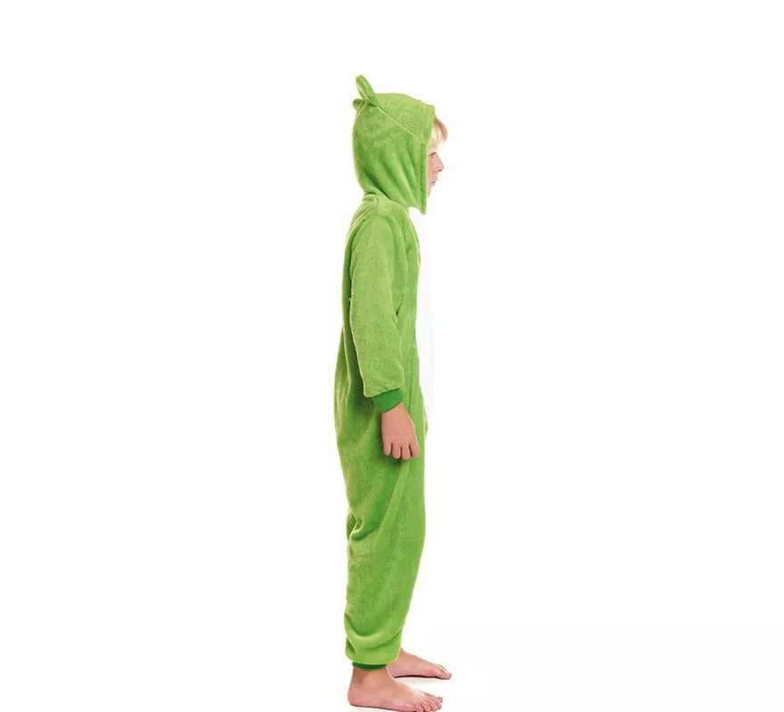 Translation missing: it.Disfraz de Pijama Rana verde con capucha para niño