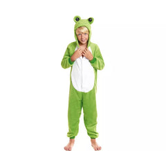 Costume pigiama da rana verde con cappuccio per bambino