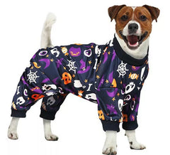 Disfraz de Pijama Truco o Trato púrpura para perro